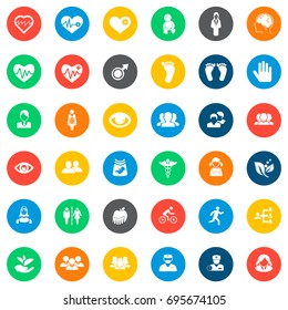 Human Icons in colorful circles