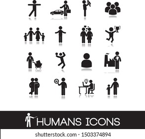 Human icons figure people .Vector illustration.