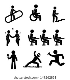 human icons over white background vector illustration 