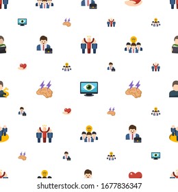 human icons pattern seamless. Included editable flat leader, Computer Vision, caring, Entrepreneur, Brain storm, Collaborative idea, Account icons. human icons for web and mobile.
