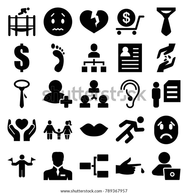 Human Icons Set 25 Editable Filled Stock Vector (Royalty Free ...