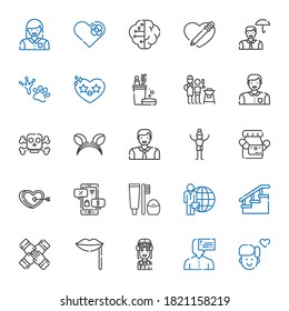 human icons set. Collection of human with boy, user, pilot, lips, teamwork, stairs, candidate, toothbrush, negotiation, heart, medicine, man. Editable and scalable human icons.