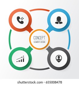 Human Icons Set. Collection Of Cellular Data, Successful Investment, Employee Location And Other Elements. Also Includes Symbols Such As Profile, Growth, Female.