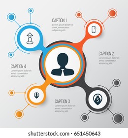 Human Icons Set. Collection Of Destination, Messaging, Manager And Other Elements. Also Includes Symbols Such As Chat, Pin, Profile.