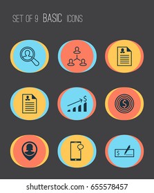 Human Icons Set. Collection Of Find Employee, Hierarchy, Pin Employee And Other Elements. Also Includes Symbols Such As Team, Structure, Increase.