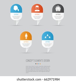 Human Icons Set. Collection Of Group, Gentlewoman Head, Gentleman And Other Elements. Also Includes Symbols Such As Mister, Scientist, Team.