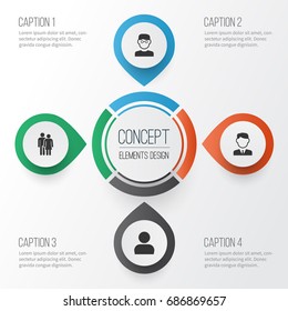 Human Icons Set. Collection Of User, Beloveds, Scientist And Other Elements. Also Includes Symbols Such As User, Couple, Work.