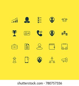 Human icons set with hierarchy, navigation, reverse and other money elements. Isolated vector illustration human icons.