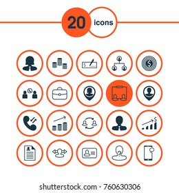 Human Icons Set. Includes Icons Such As Goal, Anonymous, Money And Other.