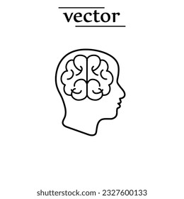 human icons think or get ideas. vector flat illustration on white background..eps