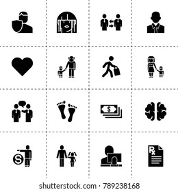 Human icons. vector collection filled human icons. includes symbols such as businessmen communication, businessman, money. use for web, mobile and ui design.