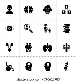 Human icons. vector collection filled human icons. includes symbols such as man, user search, eye, idea, pregnant, baby. use for web, mobile and ui design.