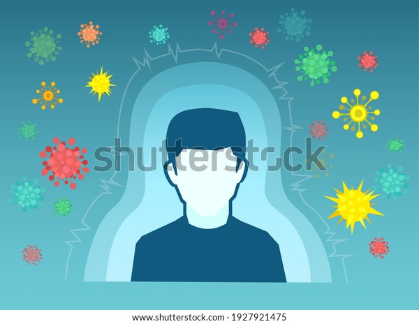 Human Immune System Concept Vector Man Stock Vector (Royalty Free ...