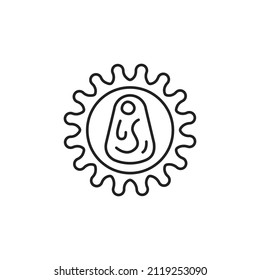 Human immunodeficiency virus icon. High quality black vector illustration.