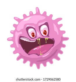 Human immunodeficiency viruses or HIV are two species of Lentivirus infecting humans, cause acquired immunodeficiency syndrome AIDS . Vector cartoon comic illustration isolated on white.