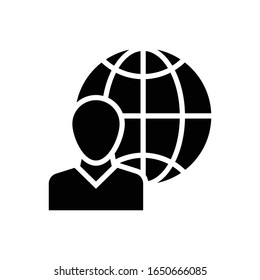 Human Impact Vector Glyph Style Icon. EPS 10
