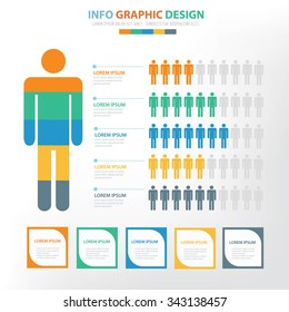 Human Infographic elements design,clean vector