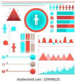 Human Infographic Vector Illustration Flat Design Stock Vector (Royalty ...