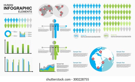 Human infographic vector illustration. Information Graphics