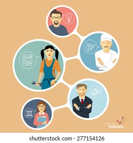 Human infographics. Vector template.
