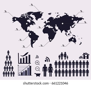 Human infographics.Retro infographics set.