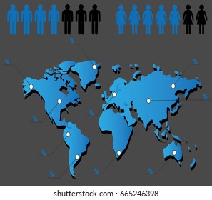 Human infographics.Retro infographics set.