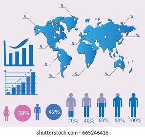 Human infographics.Retro infographics set.