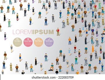 Human infographics.Vector template.