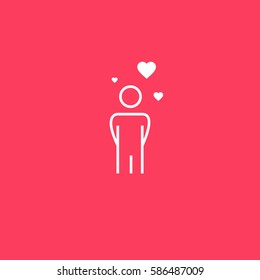 Human inlove icon vector