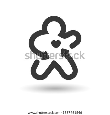 Human inlove icon vector. Stock vector illustration isolated on white background.