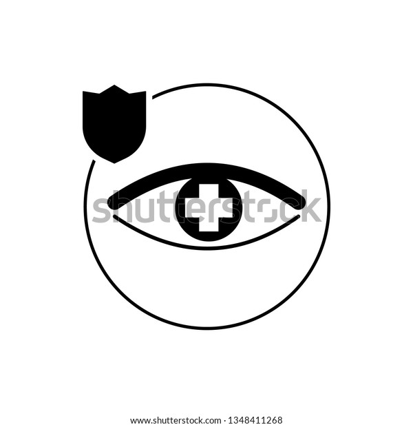 Human,\
insurance, health, eye icon illustration isolated vector sign\
symbol - insurance icon vector black -\
Vector