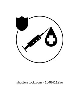 Human, insurance, health icon illustration isolated vector sign symbol - insurance icon vector black - Vector