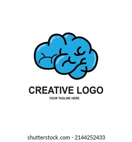 human intelligence brain logo vector design