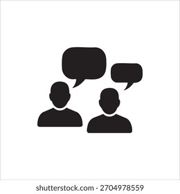 Icono de interacción humana. aislado sobre fondo blanco