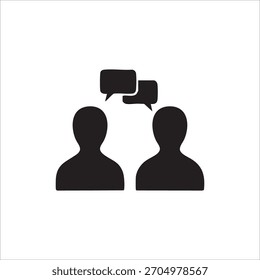 Human interaction icon. isolated on white background