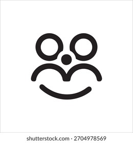 Icono de interacción humana. aislado sobre fondo blanco