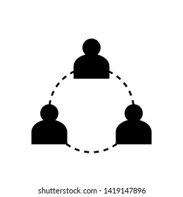 Human Interaction Icon. Relationship or Network Illustration As A Simple Vector Sign & Trendy Symbol for Design and Websites, Presentation or Mobile Application.