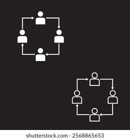 Human interaction Icon set. for UI designs. vector illustration. EPS 10AI	