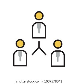 Human interaction vector icon. Illustration isolated on white background for graphic and web design.