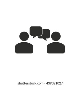 Human interaction vector icon. Illustration isolated on white background for graphic and web design.