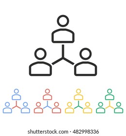 Human interaction vector icon. Illustration isolated on white background for graphic and web design.