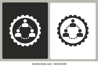 Human interaction vector icon. Illustration isolated for graphic and web design.