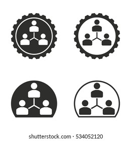 Human interaction vector icons set. Illustration isolated for graphic and web design.