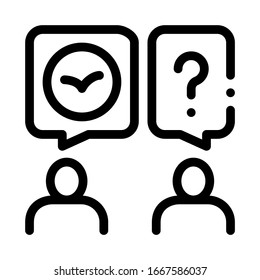 Human Interesting About Bird Icon Thin Line Vector. Ornithologist Talk About Bird, Quote Frame With Question Mark Concept Linear Pictogram. Monochrome Outline Sign Isolated Contour Symbol Illustration