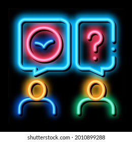 Human Interesting About Bird neon light sign vector. Glowing bright icon Ornithologist Talk About Bird, Quote Frame With Question Mark sign. transparent symbol illustration