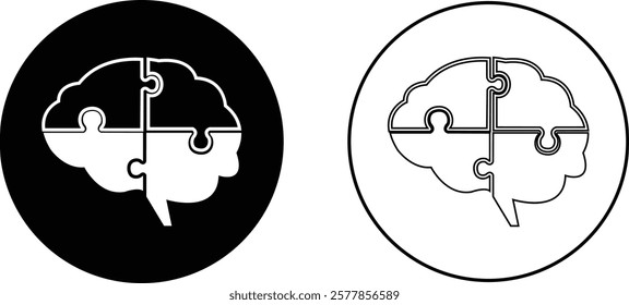 Human internal organ anatomy brain con Set. Brain mental healthcare sign collection flat and line vector isolated on transparent background. Science symbol skin layer intestine linear Pictogram.