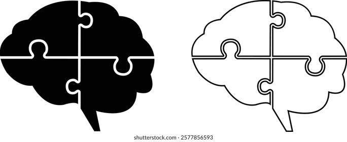 Human internal organ anatomy brain con Set. Brain mental healthcare sign collection flat and line vector isolated on transparent background. Science symbol skin layer intestine linear Pictogram.