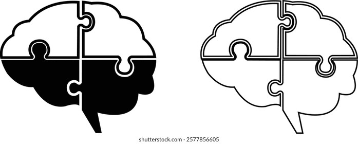 Human internal organ anatomy brain con Set. Brain mental healthcare sign collection flat and line vector isolated on transparent background. Science symbol skin layer intestine linear Pictogram.