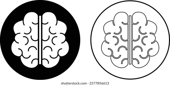 Human internal organ anatomy brain con Set. Brain mental healthcare sign collection flat and line vector isolated on transparent background. Science symbol skin layer intestine linear Pictogram.