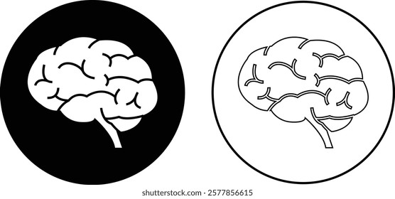 Human internal organ anatomy brain con Set. Brain mental healthcare sign collection flat and line vector isolated on transparent background. Science symbol skin layer intestine linear Pictogram.